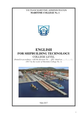 English for shipbuilding technology college level