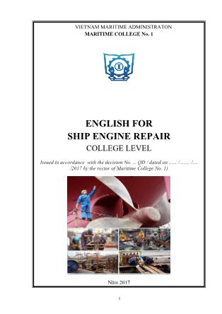 Giáo trình English for ship engine repair