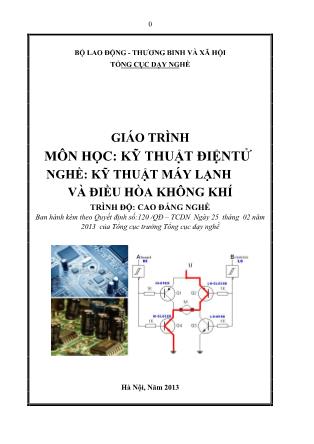 Giáo trình Kỹ thuật điện tử - Nghề: Kỹ thuật máy lạnh và điều hòa không khí