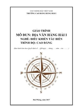 Giáo trình mô đun Địa văn hàng hải I - Nghề: Điều khiển tàu biển