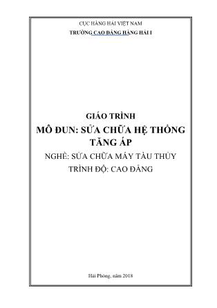 Giáo trình mô đun Sửa chữa hệ thống tăng áp - Nghề: Sửa chữa máy tàu thủy