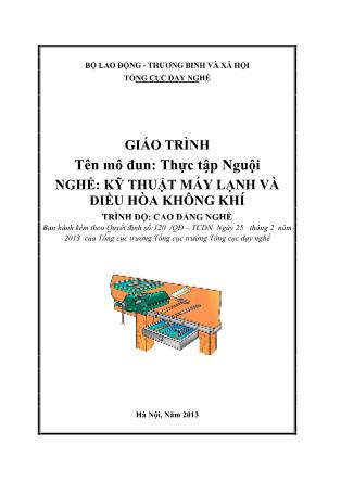 Giáo trình mô đun Thực tập nguội - Nghề: Kỹ thuật máy lạnh và điều hòa không khí