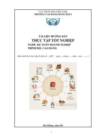 Tài liệu Hướng dẫn thực tập tốt nghiệp - Nghề: Kế toán doanh nghiệp