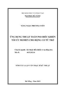 Tóm tắt Luận văn Ứng dụng thuật toán PSO điều khiển tối ưu momen cho động cơ từ trở
