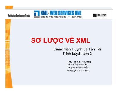 Bài thuyết trình Sơ lược về XML - Hà Thị Kim Phượng