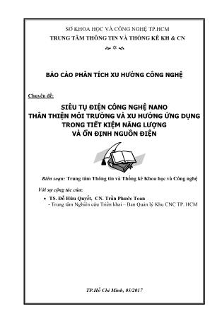 Báo cáo Chuyên đề Siêu tụ điện công nghệ nano thân thiện môi trường và xu hướng ứng dụng trong tiết kiệm năng lượng và ổn định nguồn điện