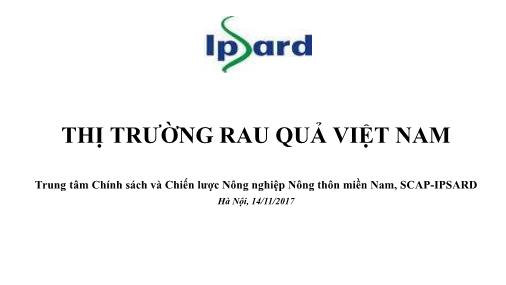 Báo cáo Thị trường rau quả Việt Nam