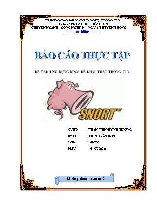 Báo cáo thực tập Ứng dụng DDOS để khai thác thông tin