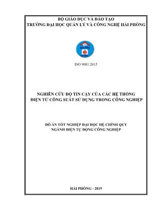 Đồ án Nghiên cứu độ tin cậy của hệ thống điện tử công suất sử dụng trong công nghiệp