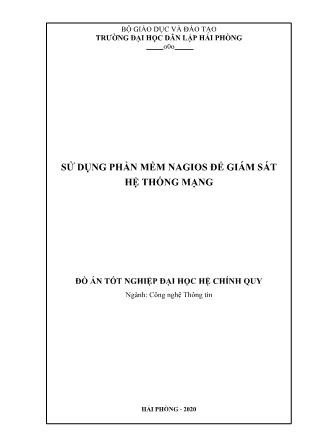 Đồ án Sử dụng phần mềm Nagios để giám sát hệ thống mạng