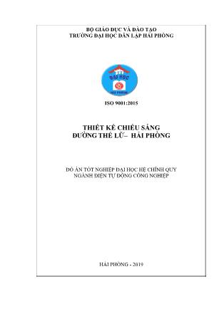Đồ án Thiết kế chiếu sáng đường Thế Lữ – Hải Phòng