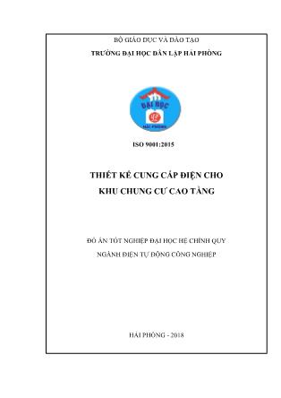 Đồ án Thiết kế cung cấp điện cho khu chung cư cao tầng