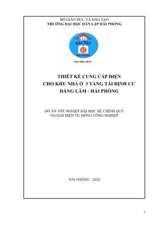Đồ án Thiết kế cung cấp điện cho khu nhà ở 3 tầng tái định cư Đằng Lâm - Hải Phòng
