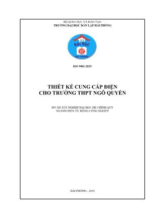 Đồ án Thiết kế cung cấp điện cho trường THPT Ngô Quyền
