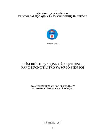 Đồ án Tìm hiểu hoạt động các hệ thống năng lượng tái tạo và sơ đồ biến đổi