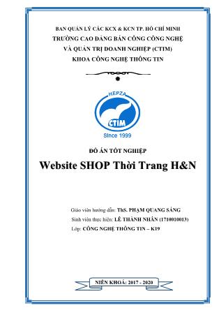 Đồ án Website shop thời trang H&N