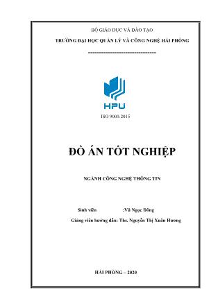 Đồ án Xây dựng ứng dụng đăng ký ăn trưa tại trường Đại học Quản lý và Công nghệ Hải Phòng