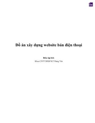 Đồ án Xây dựng website bán điện thoại