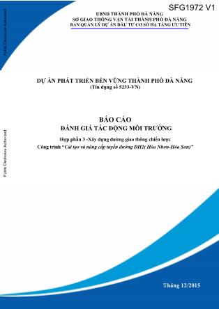Dự án phát triển bền vững thành phố Đà Nẵng (Tín dụng số 5233-VN)