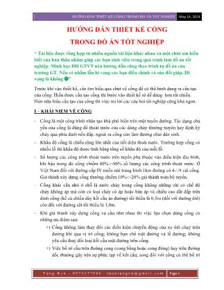 Hướng dẫn thiết kế cống trong Đồ án tốt nghiệp