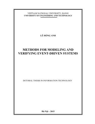 Luận án Methods for modeling and verifying event-driven systems