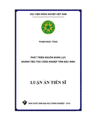 Luận án Phát triển nguồn nhân lực ngành tiểu thủ công nghiệp tỉnh Bắc Ninh