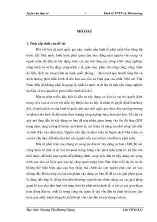 Luận văn Đề xuất một số giải pháp nhằm hoàn thiện cơ chế quản lý chi vốn đầu tư phát triển cho các dự án đầu tư xây dựng thuộc nguồn vốn ngân sách Nhà nước