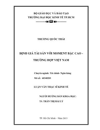 Luận văn Định giá tài sản với moment bậc cao - Trường hợp Việt Nam