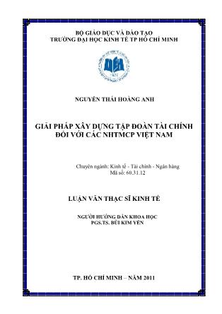 Luận văn Giải pháp xây dựng tập đoàn tài chính đối với các Ngân hàng Thương mại Cổ phần Việt Nam