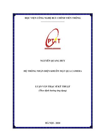 Luận văn Hệ thống nhận diện khuôn mặt qua camera