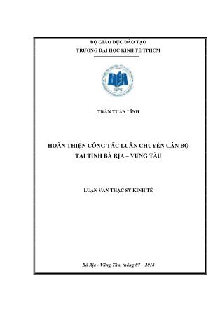 Luận văn Hoàn thiện công tác luân chuyển cán bộ tại tỉnh Bà Rịa – Vũng Tàu