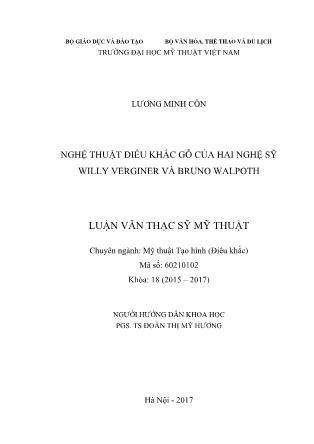 Luận văn Nghệ thuật điêu khắc gỗ của hai nghệ sỹ Willy Verginer và Bruno Walpoth