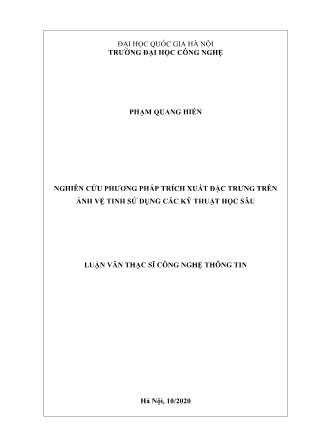 Luận văn Nghiên cứu phương pháp trích xuất đặc trưng trên ảnh vệ tinh sử dụng các kỹ thuật học sâu