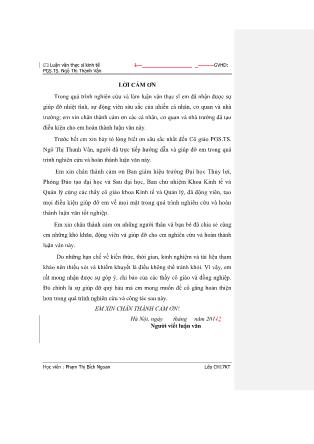 Luận văn Phân cấp quản lý khai thác công trình thủy lợi