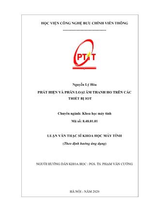 Luận văn Phát hiện và phân loại âm thanh ho trên các thiết bị IoT