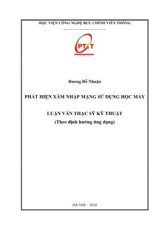 Luận văn Phát hiện xâm nhập mạng sử dụng học máy