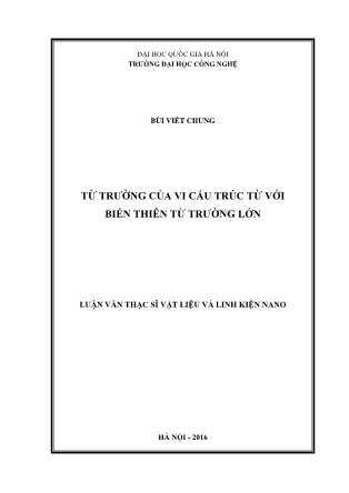 Luận văn Từ trường của vi cấu trúc từ với biến thiên từ trường lớn