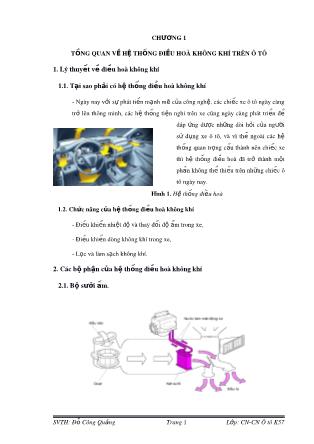 Tiểu luận Hệ thống điều hòa không khí trên xe ô tô