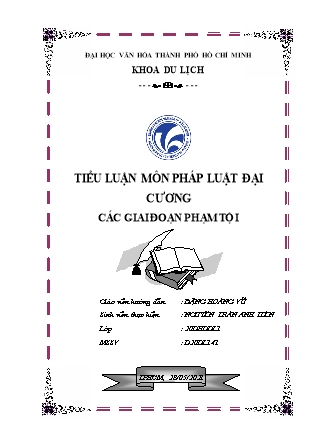 Tiểu luận môn Pháp luật đại cương - Đề tài: Các giai đoạn phạm tội