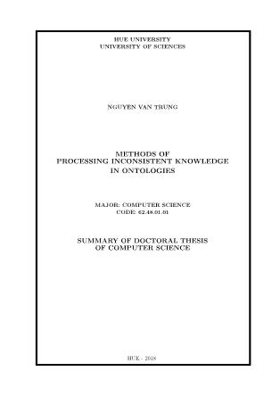 Tóm tắt Luận án Methods of processing inconsistent knowledge in ontologies