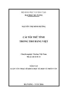 Tóm tắt Luận văn Cái tôi trữ tình trong thơ Bằng Việt
