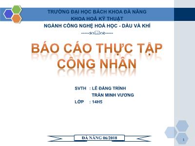Báo cáo Thực tập công nhân - Lê Đăng Trình