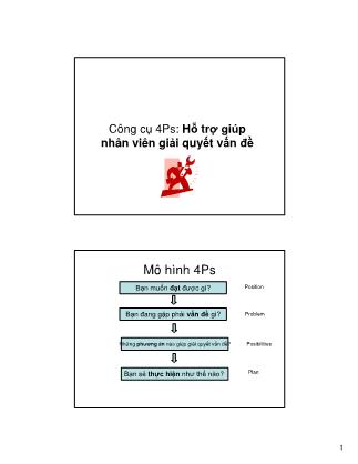 Bài giảng Công cụ 4Ps: Hỗ trợ giúp nhân viên giải quyết vấn đề