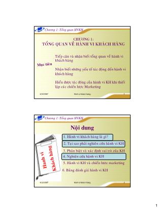 Bài giảng Hành vi khách hàng - Nguyễn Thị Diệu Linh