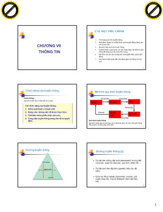 Bài giảng Hành vi tổ chức - Chương 7: Thông tin - Nguyễn Văn Chương