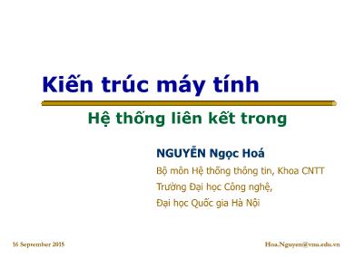 Bài giảng Kiến trúc máy tính - Chương: Hệ thống liên kết trong - Nguyễn Ngọc Hóa