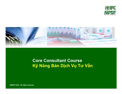 Bài giảng Kỹ năng bán dịch vụ tư vấn
