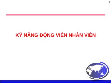 Bài giảng Kỹ năng động viên nhân viên