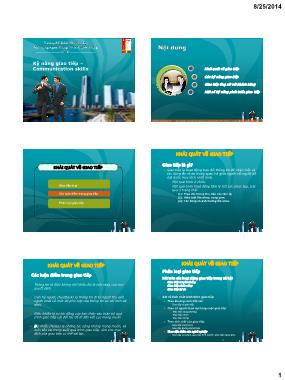 Bài giảng Kỹ năng giao tiếp (Communication skills)