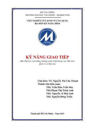 Bài giảng Kỹ năng giao tiếp - Nguyễn Thị Vân Thanh